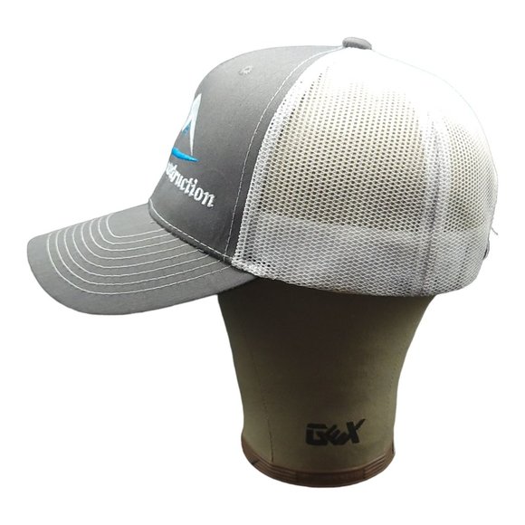 Stonegate Construction Mesh Snapback Cap Trucker Baseball Hat Cobra Gray White - Picture 8 of 12